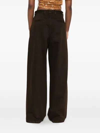 Dries Van Noten Women Penn Cotton Trousers In Green