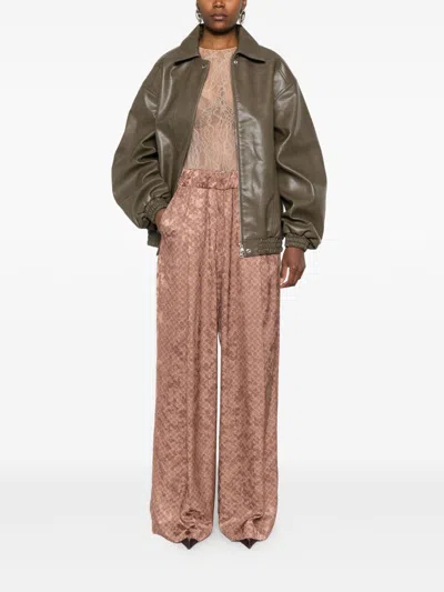Dries Van Noten Women Pila Cotton Trousers In Pink