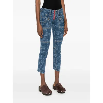 Dsquared2 Statue Of Liberty Printed Skinny Jeans In Blue