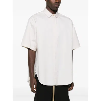 Fear Of God Oversized Stretch-cotton And Wool-blend Oxford Shirt In White