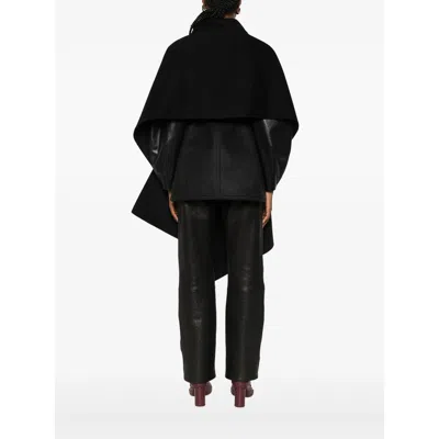 Fendi Women Ff Wool Coat In Black