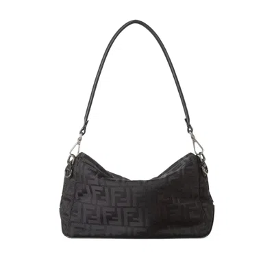 Fendi Men Lui Nylon Messenger Bag In Black