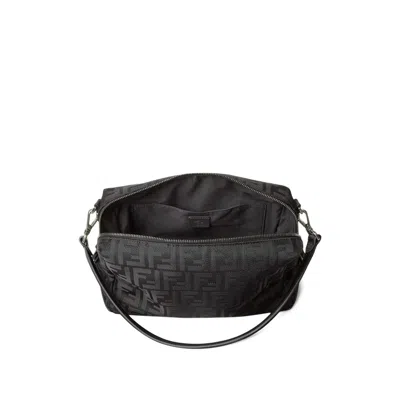 Fendi Men Lui Nylon Messenger Bag In Black