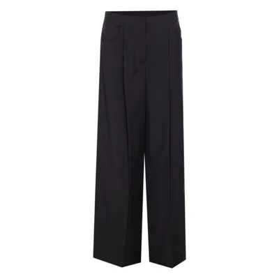 Fendi Tailored Wool And Mohair Trousers In Black