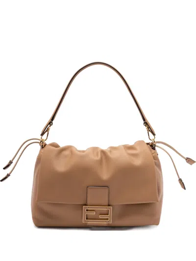 Fendi Women Mamma Baguette Large Leather Shoulder Bag In Multi
