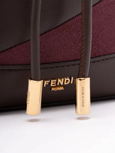 Fendi Mon Tresor Mini Bag In Two-tone Inlaid Leather And Suede Women In Multi