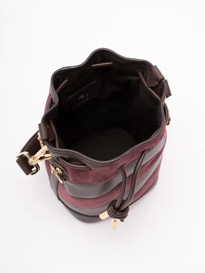 Fendi Mon Tresor Mini Bag In Two-tone Inlaid Leather And Suede Women In Multi