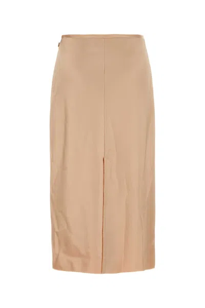 Ami Alexandre Mattiussi Ami Women Skin Pink Stretch Satin Skirt In Pink