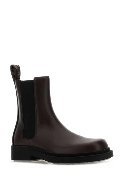 Bottega Veneta Leather Intrecciato-detail Ben Chelsea Boots In Black