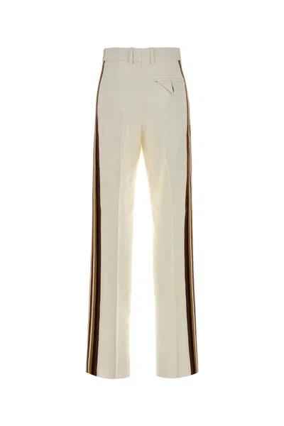 Bottega Veneta Women White Viscose Blend Pant In Neutral
