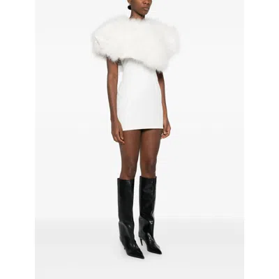 Giuseppe Di Morabito Feather-trim Dress In White
