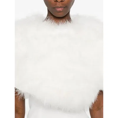 Giuseppe Di Morabito Feather-trim Dress In White