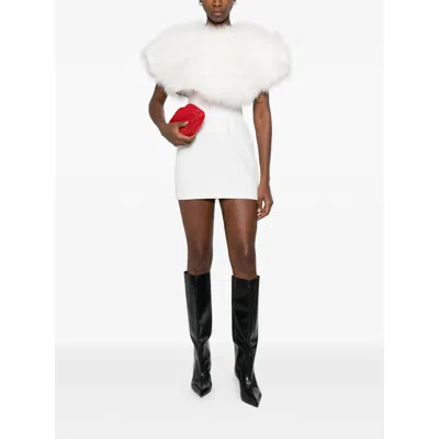 Giuseppe Di Morabito Feather-trim Dress In White