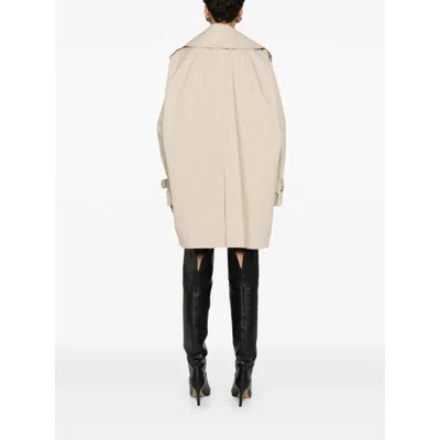 Givenchy Womens Beige Mustard Belted Notch-lapels Cotton Trench Coat In Neutral