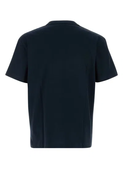 Apc A.p.c. A.p.c. Blue T-shirt With Embroidered Logo In Blue