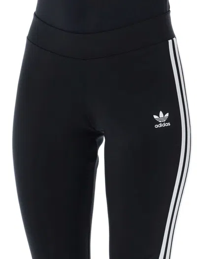 Adidas Originals Adicolor Three Stripe Flared Leggings In Black In Black