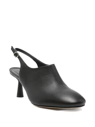 Aeyde Malin Heel Round Toe Pumps In Black