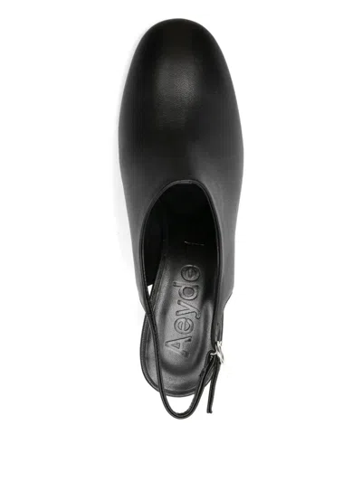 Aeyde Malin Heel Round Toe Pumps In Black