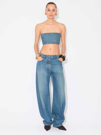 Alaïa Alaia Low Waist Round Jeans In Blue