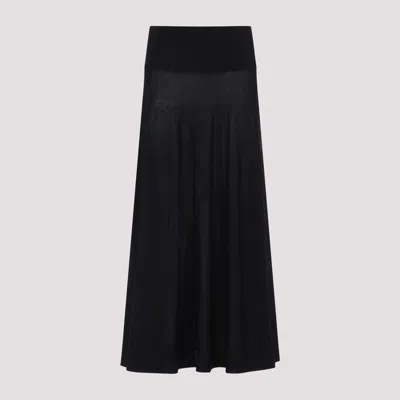 Alaïa Alaia Merino Wool Maxi Skirt In Black