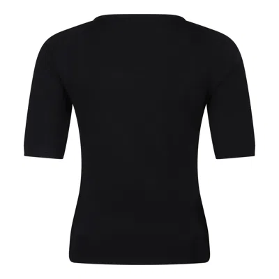 Alexander Mcqueen Black Viscose Polyester Top In Black