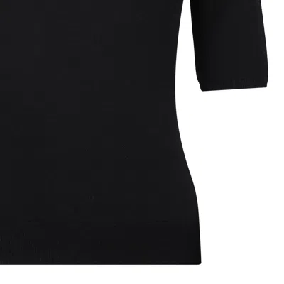 Alexander Mcqueen Black Viscose Polyester Top In Black