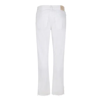 Alexander Mcqueen Optical White Cotton Jeans In Multi