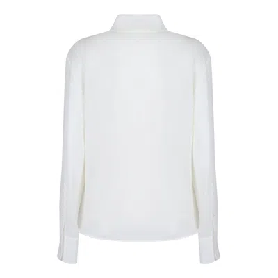 Alexander Mcqueen Soft White Silk Shirts In Red