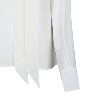Alexander Mcqueen Soft White Silk Shirts In Red