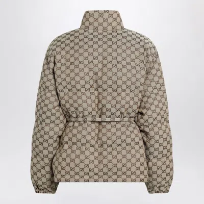 Gucci Camel/ebony Gg Jacket In Gray