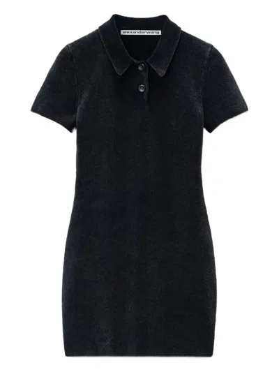 Alexander Wang Cotton-blend Chenille Minidress In Black