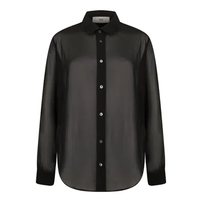 Ami Alexandre Mattiussi Ami Paris Black Polyester Clothing Shirts In Black