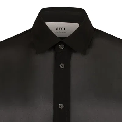 Ami Alexandre Mattiussi Ami Paris Black Polyester Clothing Shirts In Black