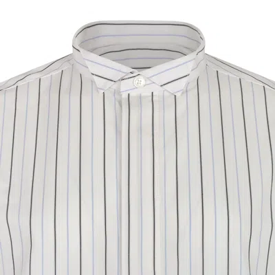 Ami Alexandre Mattiussi Ami Paris Chemise Oversize A Plastron Plisse In Gray