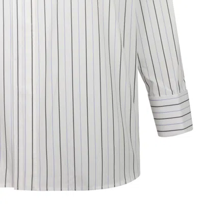 Ami Alexandre Mattiussi Ami Paris Chemise Oversize A Plastron Plisse In Gray