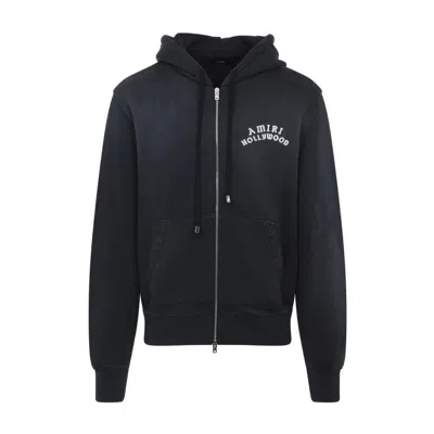 Amiri Felpa In Cotone Ardesia  Uomo In Black