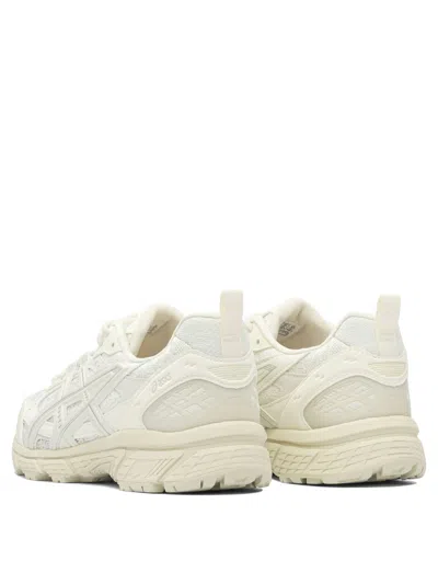 Asics Round Toe Mesh Panels Rubber Sole Sneakers In White