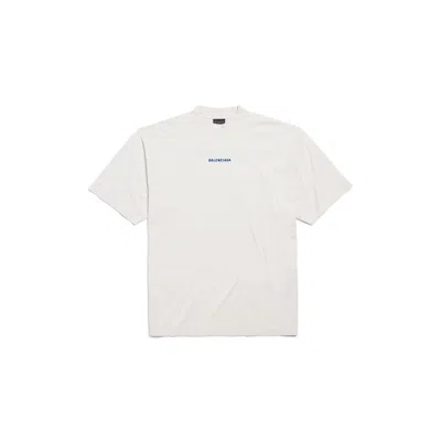 Balenciaga Back T-shirt Medium Fit In Neutral
