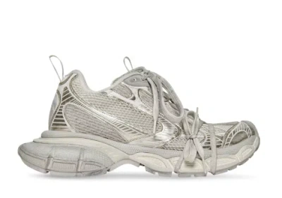 Balenciaga Eggshell Polyurethane Sneakers In Silver