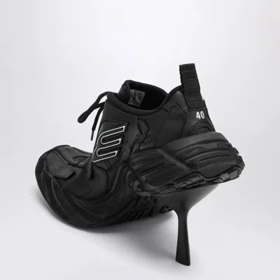 Balenciaga Monday Heels In Cowskin And Polyester In Black