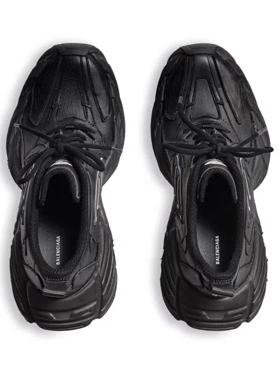 Balenciaga Monday Heels In Cowskin And Polyester In Black