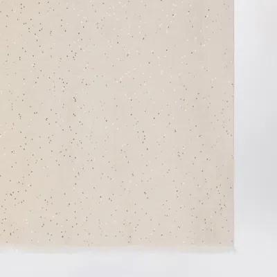 Brunello Cucinelli Rustic Cashmere Scarf With Frayed Edges And Sequin Embellishments In Neutral