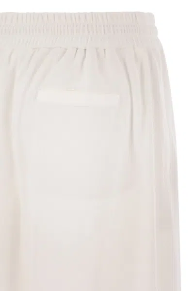Brunello Cucinelli Track Trousers In Couture Interlock In White