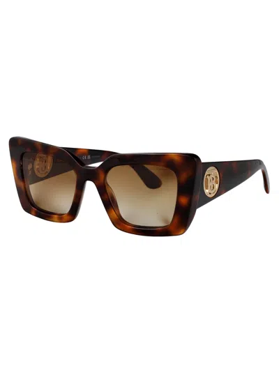 Burberry Light Havana Acetate Sunglasses In Brown