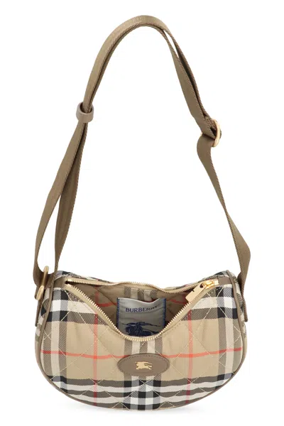 Burberry Medium Horseshoe Crossbody Bag In Neutral