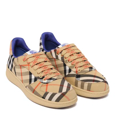 Burberry Sand Ip Check Polyester Sneakers In Neutral