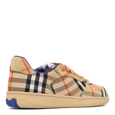 Burberry Sand Ip Check Polyester Sneakers In Neutral