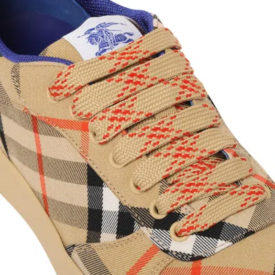 Burberry Sand Ip Check Polyester Sneakers In Neutral
