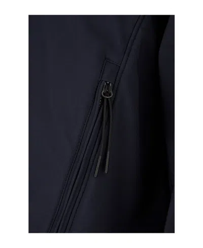 C.p. Company Midnight Blue Stretch Polyester Jacket In Black