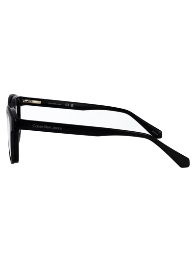 Calvin Klein Jeans Est.1978 Calvin Klein Jeans Matte Black Acetate Glasses In Gray